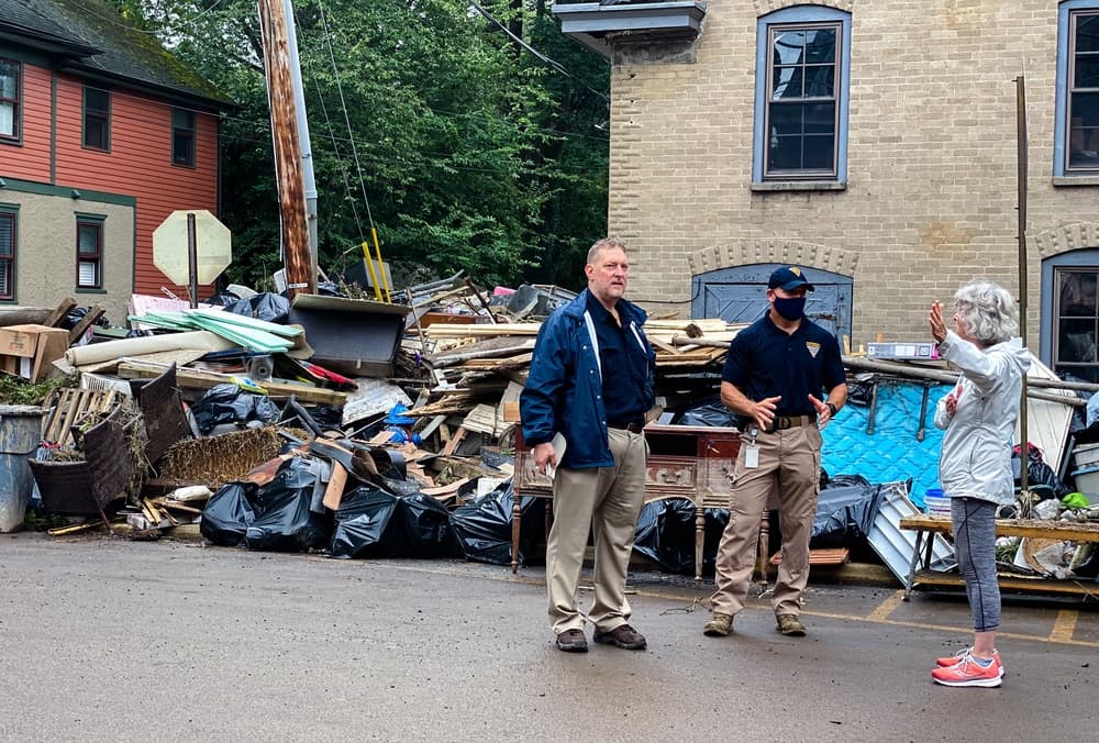 Flood damage from Hurricane Ida in New Jersey — similar disaster conditions to Merced County California winter storms